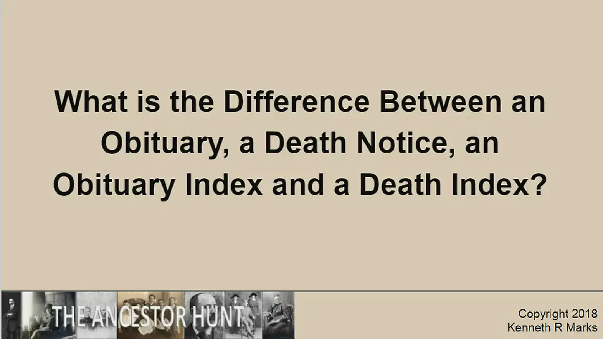 'Video thumbnail for What is the Difference Between an Obituary, a Death Notice, an Obituary Index and a Death Index? '