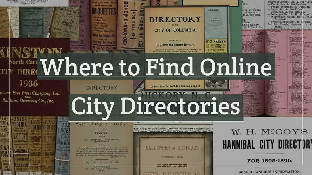 'Video thumbnail for Where to Find Online City Directories'
