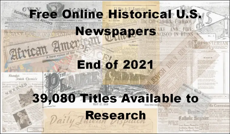 Almost 40,000 Free Online Historical U.S. Newspapers Now Available To ...