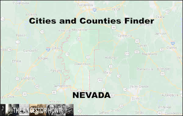 Nevada Cities And Counties Finder The Ancestor Hunt 5513